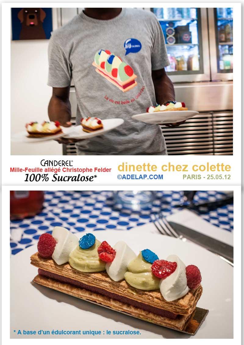 Dégustation :: dinette chez Colette avec dessert à base de 100% Sucralose