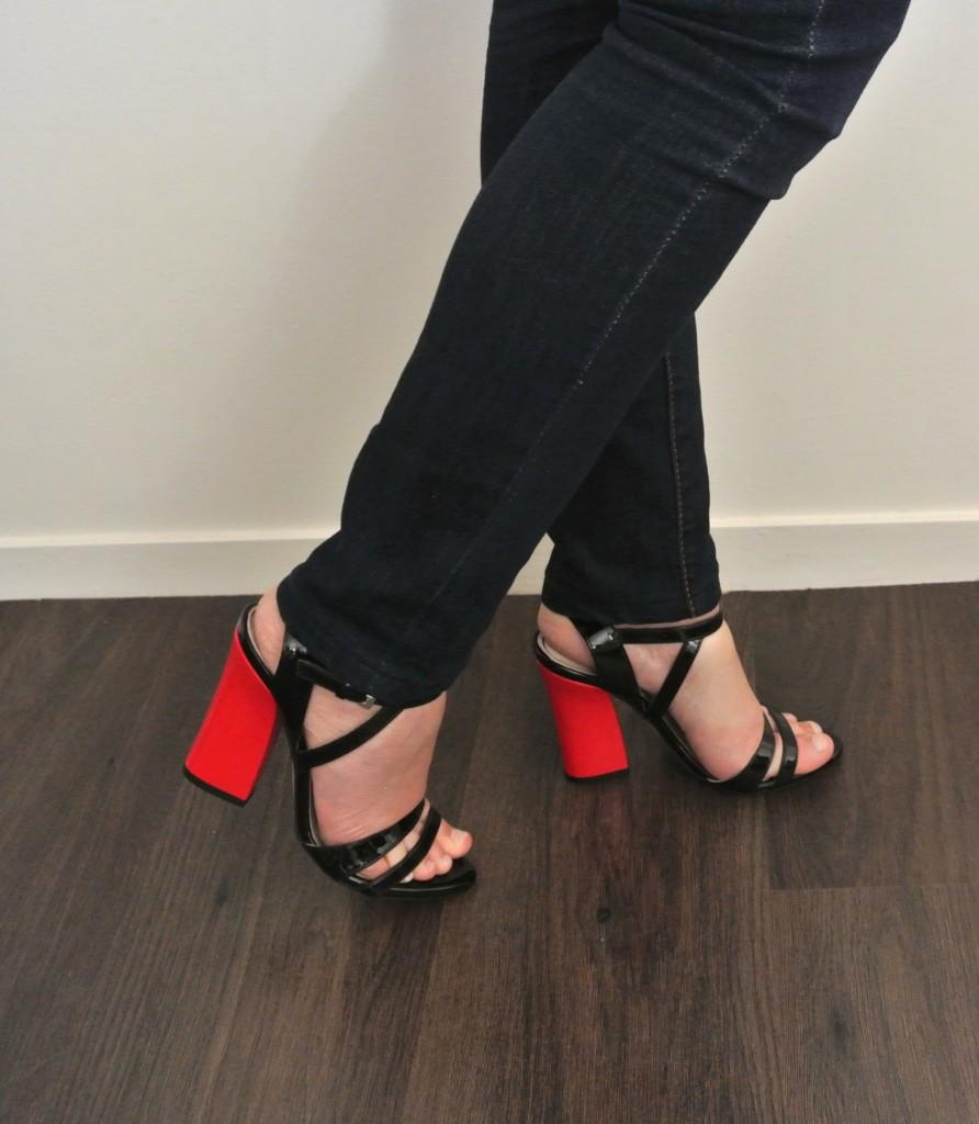 Zara red heels.