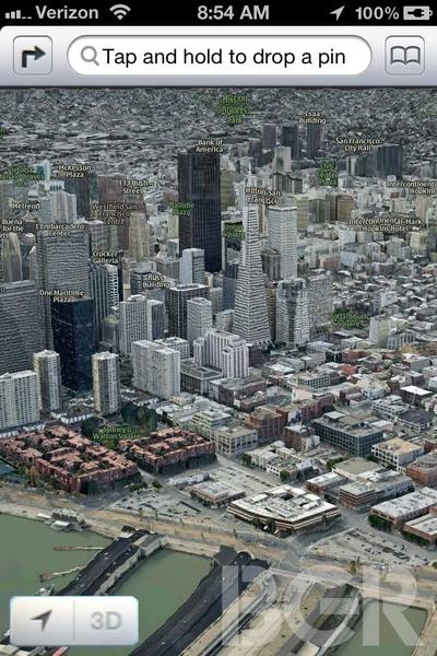 [Exclu BGR] L'Apps 3D cartographie pour l'iOS 6, sur iPhone...
