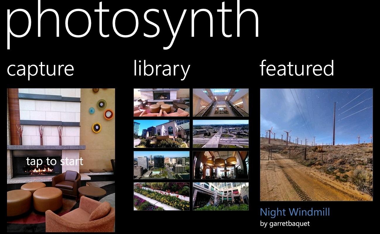 Photosynth Photosynth disponible pour Windows Phone