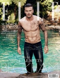 David Beckham à la une du ELLE UK…
