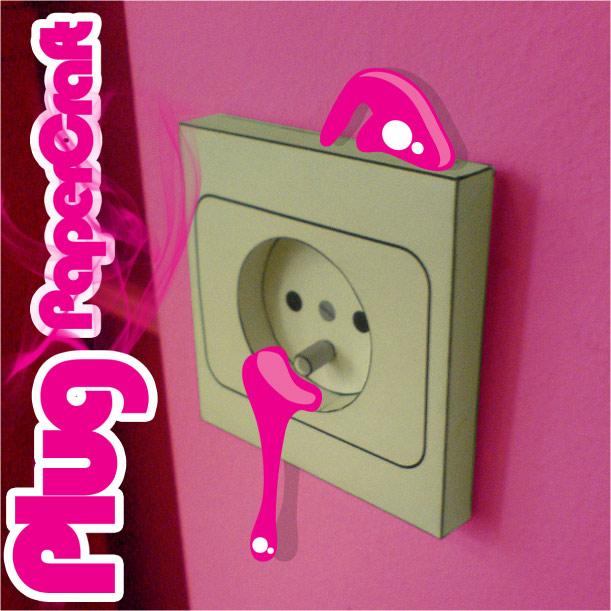 Prise électrique en papercraft
