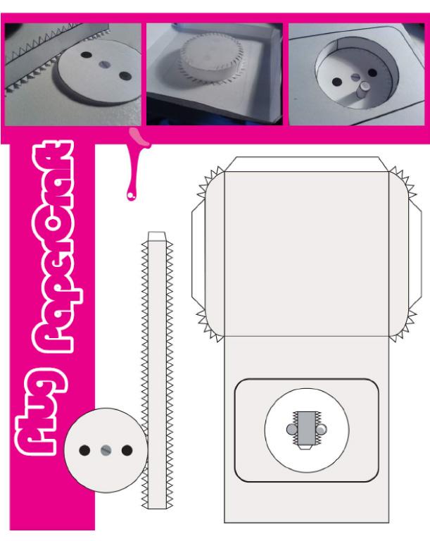 Prise électrique en papercraft