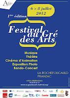 Affiche du 1er Festival Au Gré Des Arts du 6 au 8 juillet 2012