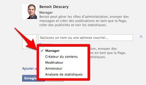 facebook page administrateurs roles Pages Facebook: rôles d’administrateurs et publications différées 