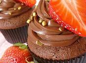 Cupcakes chocolat, fraise Philadelphia Milka