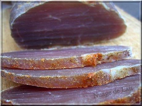 filet mignon de porc séché fait maison