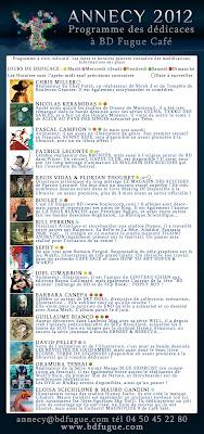 Les dédicaces de BD fugue Café Annecy Festival du film d'animation 2012 !