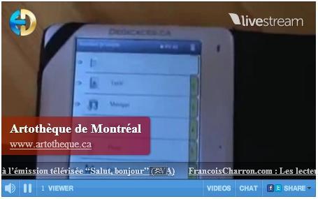 Le lancement de la liseuse de livres numériques des Éditions Dédicaces sera diffusé en direct sur la WebTV