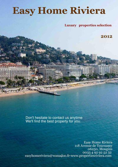 Le magazine d'une agence immobilière de luxe : Easy Home Riviera