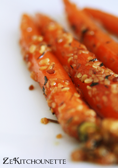 carotte confites et grains de sésame