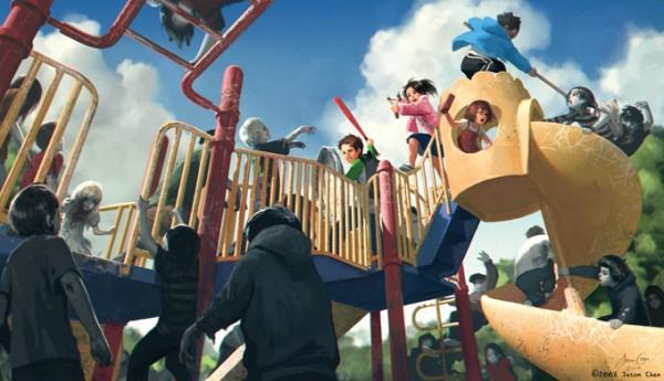 Zombie Playground Concept Art 05a 600x345 Zombie Playground de Jason Chan