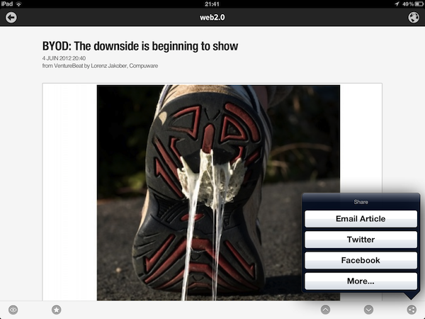 newsify 1 Newsify, un super client Google Reader pour votre iPad