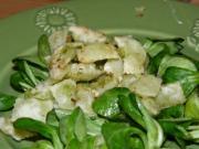 Ravioles grillées sur salade