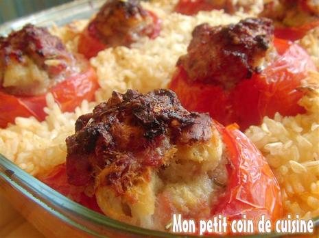 Mes tomates farcies (sans lait de vache)