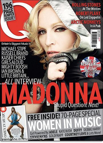 Madonna en couverture du magazine Q / Will Arnett dans le magazine Radar
