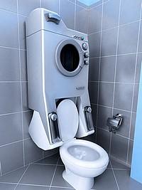 Machine à laver coin toilette - Paperblog