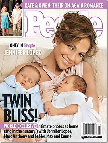 Les jumeaux de J.Lo et de Zombie Anthony dans le People