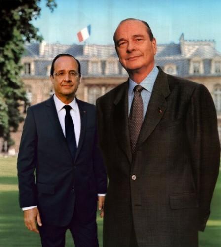  François Hollande s'invite sur le portrait officiel de Jacques Chirac