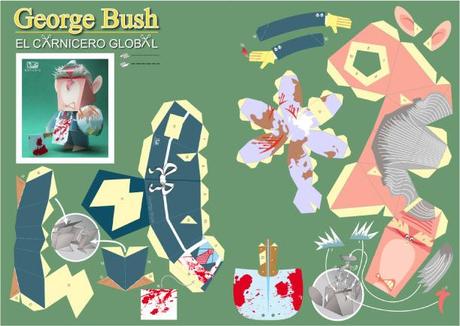 Georges Bush en papertoy