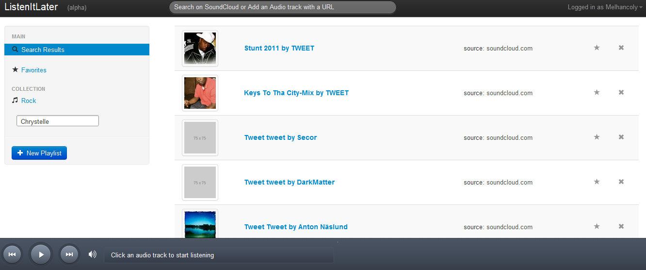 ListenItLater Présentation ListenItLater : vos musiques à écouter plus tard