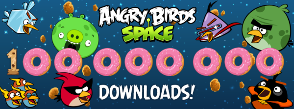 Angry Birds Space 100 millions de téléchargements pour Angry Birds Space