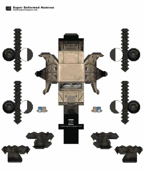 Blog_Paper_Toy_papertoy_SD_Humvee_template_preview SD Humvee Papercraft