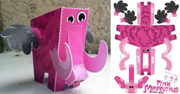 Blog_Paper_Toy_papertoy_Pink_Mammuthus_Jerom