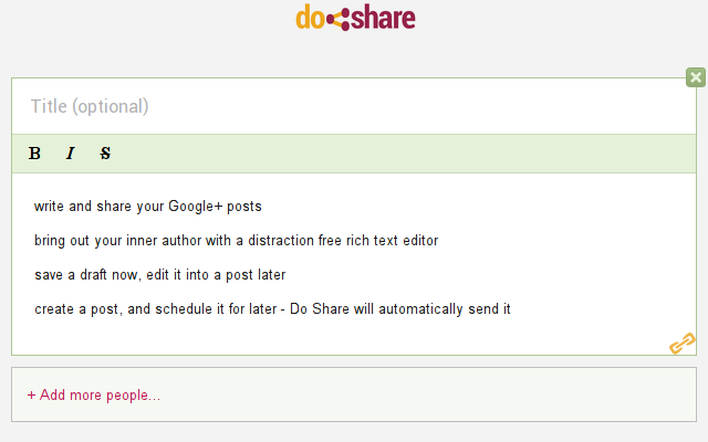 Do Share Do Share : une extension vous permettant de planifier vos publications sur Google +