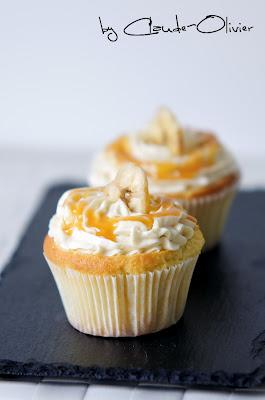 Cupcake à la banane, avec un petit caramel fleur de sel...