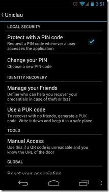 Se connecter avec un code QR Uniclau-Android-iOS-Chrome-Settings-Main