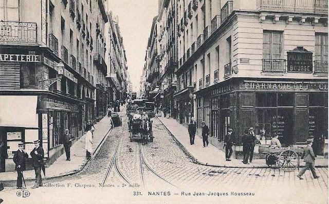 Les rues de Nantes hier aujourd' hui: la rue JJ Rousseau