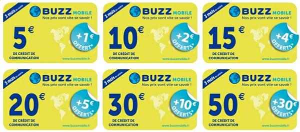buzz mobile recharges SFR lance son MVNO BUZZmobile