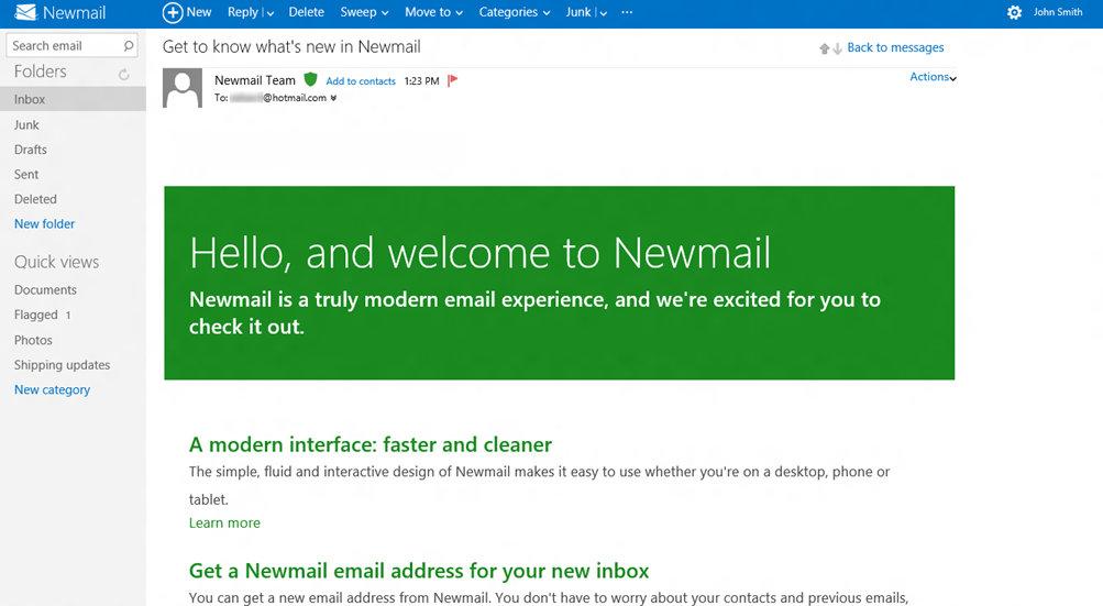 Newmail Newmail, la prochaine version Metro dHotmail ?