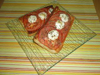 Tartine chaude tomate mozza
