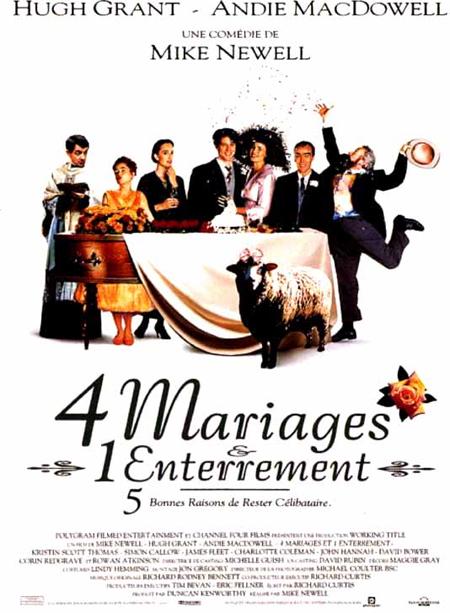Affiche de 'Quatre mariages et un enterrement'