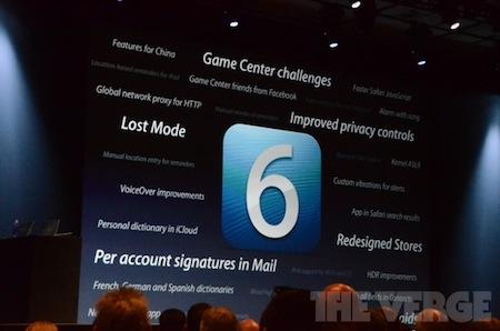 iOS 6: Plus de 200 nouveautés à la WWDC 2012