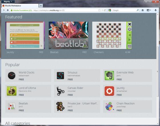 Mozilla lance Mozilla Marketplace !