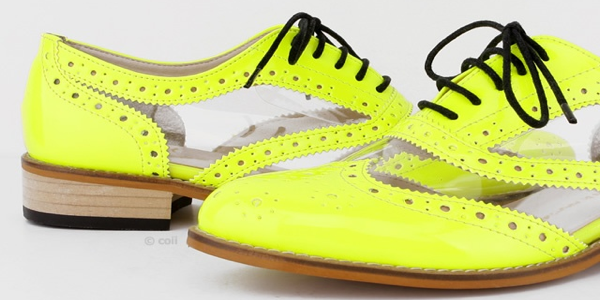 Fluo derby shoes by Coii