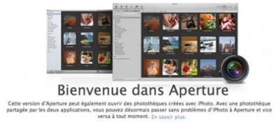 Logiciels : mises à jour importantes pour Aperture et iPhoto
