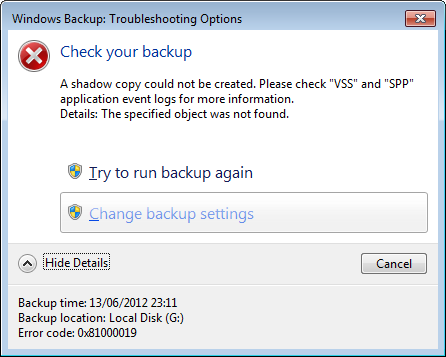 Google Drive et Windows Backup seraient-ils incompatibles?