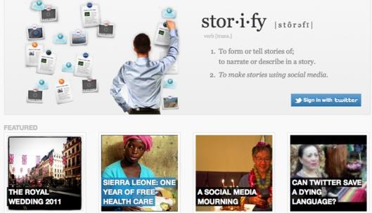 Présenter et organiser un ensemble de ressources pour le cours, Storify