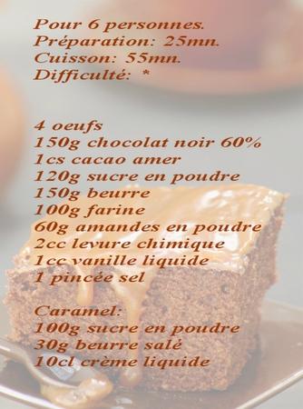 recette moelleux chocolat et caramel