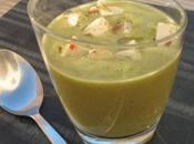 Verrine soupe froide courgettes curry pour concours J’aime vert Hélène