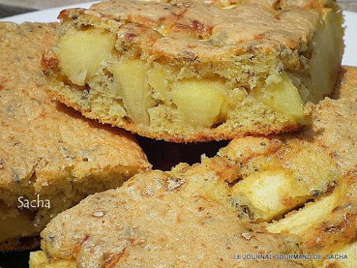 Gâteau  aux pommes et gingembre