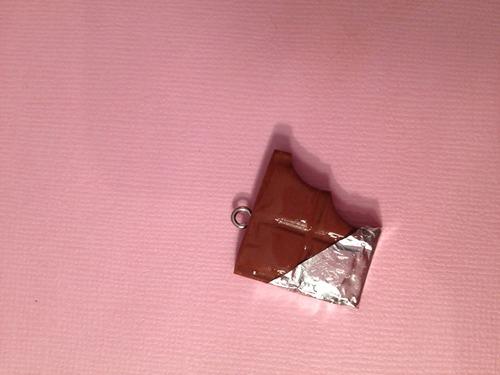 Bijoux fimo : Carrés de chocolat