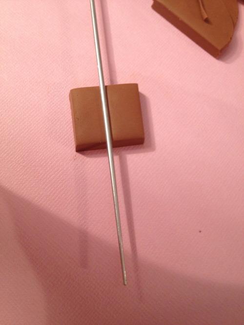 Bijoux fimo : Carrés de chocolat