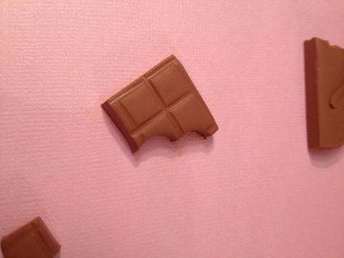 Bijoux fimo : Carrés de chocolat