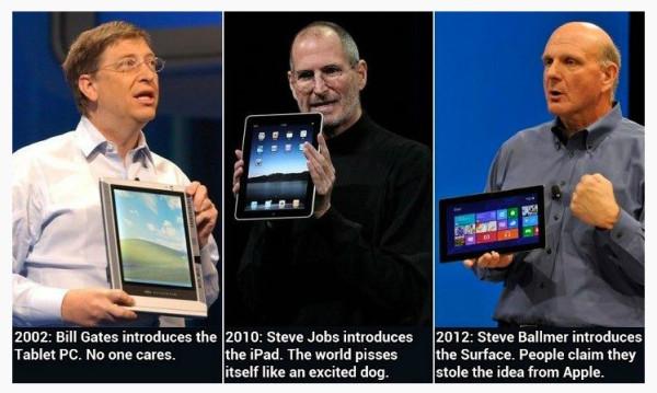 Microsoft et les tablettes…