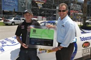 2012 Daytona Tobacco Free Florida DIS Andrew Gurtis Poses With Jeffrey Earnhardt